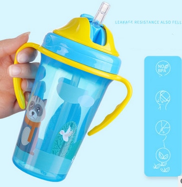 Straw Cup 400ml Kids Bottle